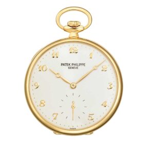 Patek Philippe 973J-001 Pocket Watch White Dial Yellow Gold Case...