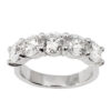 Platinum Ring 5 Stone Round Natural Diamonds Brilliant Cut GIA...