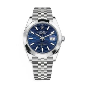 Rolex Datejust 126300-0024 Blue Fluted Dial Stainless Steel...