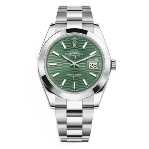 Rolex Datejust 126300 Mint Green Fluted Motif Dial Stainless Steel...