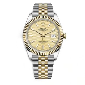 Rolex Datejust 126333 Champagne Fluted Motif Index Dial Jubilee...