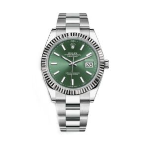 Rolex Datejust 126334-0027 Mint Green Dial Oyster Bracelet Watch...