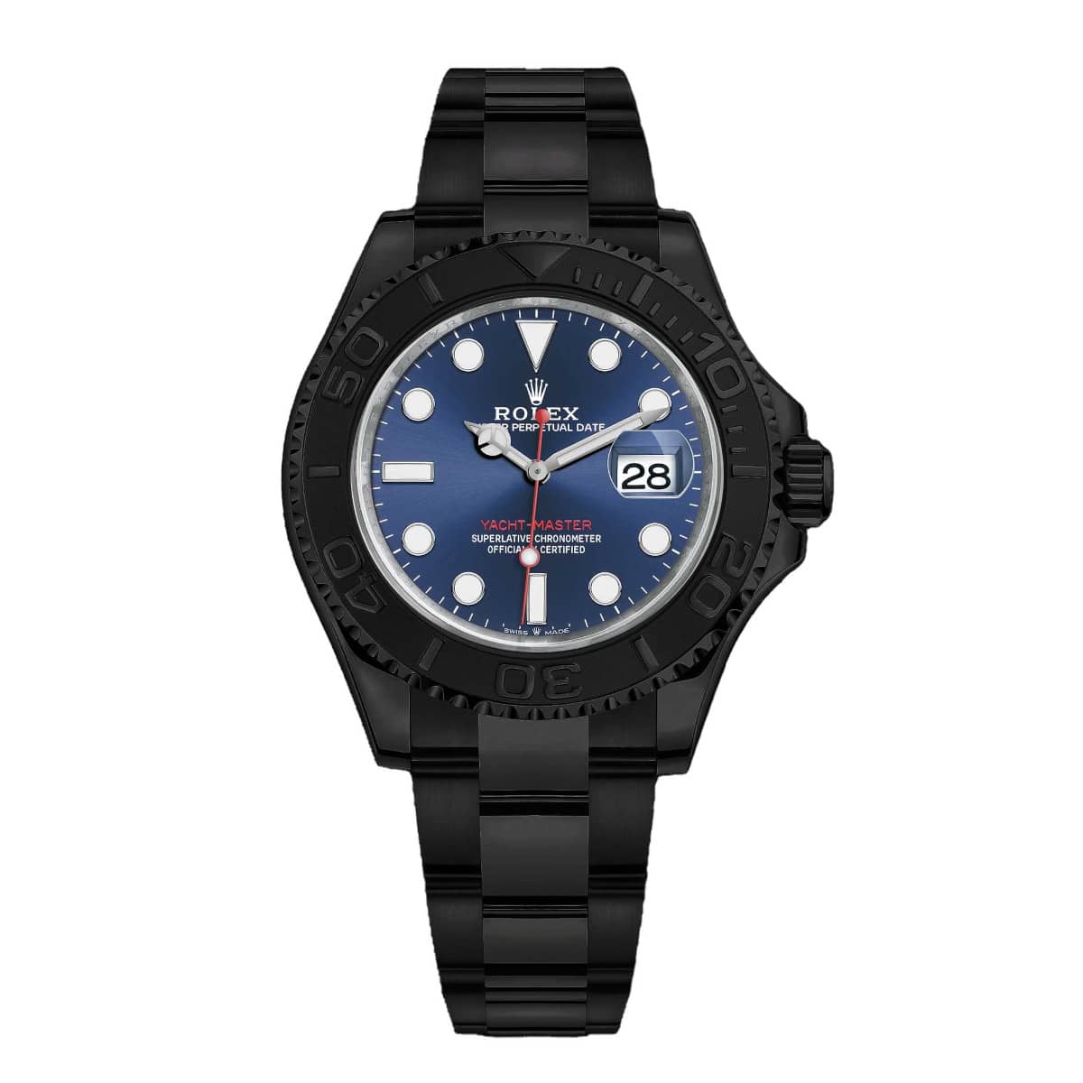 Rolex Yacht-Master 116622 Blue Dial Black PVD Oyster Bracelet...