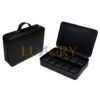 Watch Case Briefcase Black Zippered Travel Leather Carbon Fiber...