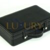 Watch Case Briefcase-TRANSFORMER Black Zippered Travel Leather...